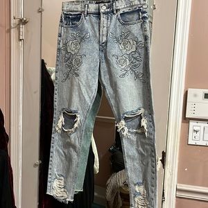 Express Embroidered jeans